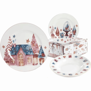 PABEL - SERVIZIO PIATTI NATALIZIO 36 PZ