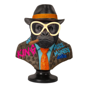 PALAIS ROYAL – Busto Decorativo Led Gorilla “Frank” in Resina