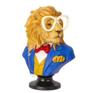 PALAIS ROYAL – Busto Decorativo Led Leone "Ruggero" In Resina