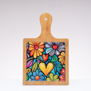 CUOREMATTO - Tagliere Quadrato Linea Fiore